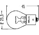 Bec, semnalizator; Bec, lampa frana / lampa spate; Bec, lampa frana; Bec, iluminare numar circulatie; Bec, lampa ceata spate; Bec, lampa mers inapoi; Bec, lampa spate; Bec, iluminare portbagaj; bec,lumini de stationare; Bec incandescent; Bec, semnalizator HELLA 8GA 002 073-121</br>Piesa auto pentru Lumini ceata spate / Elemente