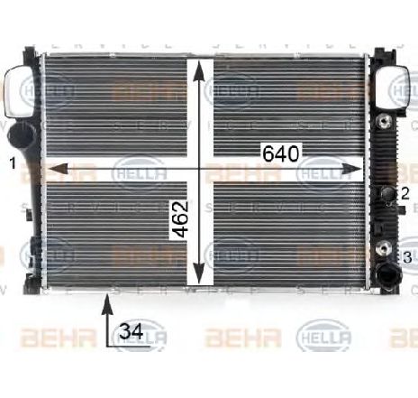 Radiator, racire motor HELLA 8MK 376 700-614 Radiator, racire motor HELLA 8MK 376 700-614