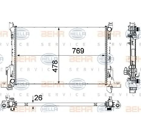 Radiator, racire motor HELLA 8MK 376 701-581</br>Piesa auto pentru Radiator racire apa/ ulei Radiator, racire motor HELLA 8MK 376 701-581</br>Piesa auto pentru Radiator racire apa/ ulei