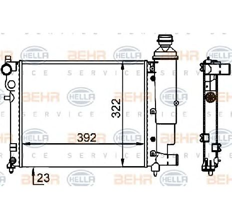 Radiator, racire motor HELLA 8MK 376 701-684</br>Piesa auto pentru Radiator racire apa/ ulei Radiator, racire motor HELLA 8MK 376 701-684</br>Piesa auto pentru Radiator racire apa/ ulei