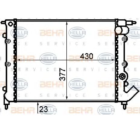 Radiator, racire motor HELLA 8MK 376 706-411 Radiator, racire motor HELLA 8MK 376 706-411