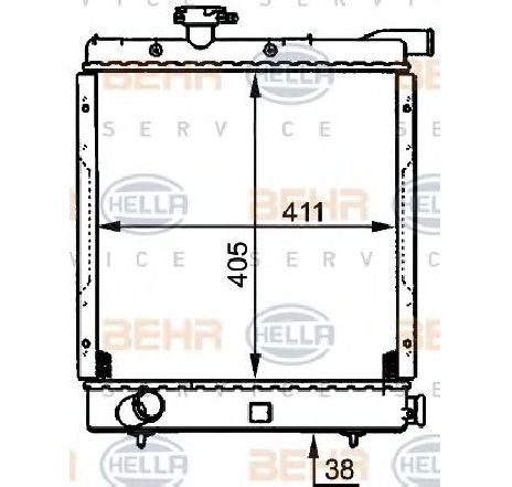 Radiator, racire motor HELLA 8MK 376 708-081 Radiator, racire motor HELLA 8MK 376 708-081