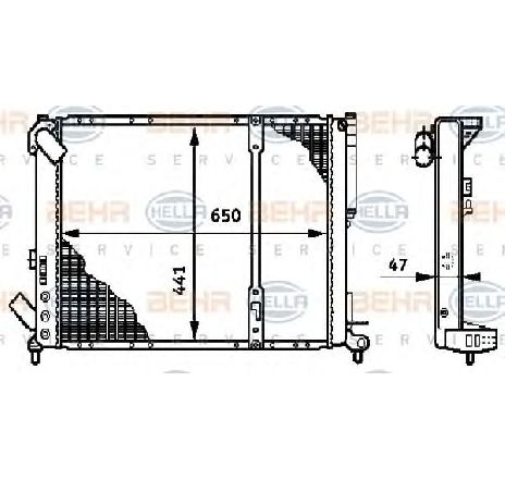Radiator, racire motor HELLA 8MK 376 708-461 Radiator, racire motor HELLA 8MK 376 708-461