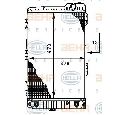 Radiator, racire motor HELLA 8MK 376 711-581