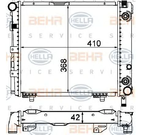 Radiator, racire motor HELLA 8MK 376 712-154 Radiator, racire motor HELLA 8MK 376 712-154