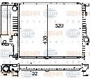 Radiator, racire motor HELLA 8MK 376 713-081