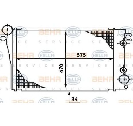 Radiator, racire motor HELLA 8MK 376 713-161 Radiator, racire motor HELLA 8MK 376 713-161