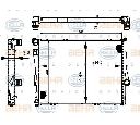 Radiator, racire motor HELLA 8MK 376 716-244