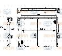 Radiator, racire motor HELLA 8MK 376 716-271