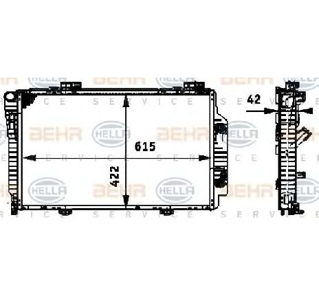 Radiator, racire motor HELLA 8MK 376 717-261 Radiator, racire motor HELLA 8MK 376 717-261