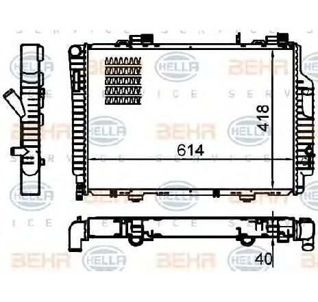 Radiator, racire motor HELLA 8MK 376 717-264 Radiator, racire motor HELLA 8MK 376 717-264