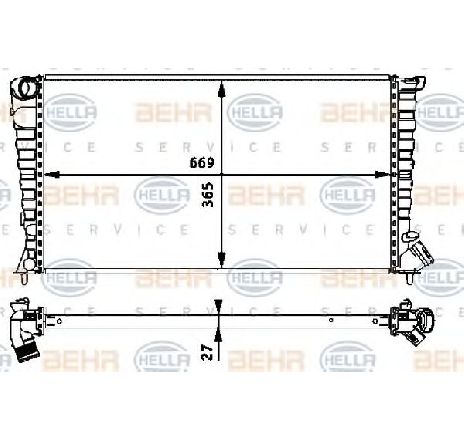 Radiator, racire motor HELLA 8MK 376 717-601 Radiator, racire motor HELLA 8MK 376 717-601