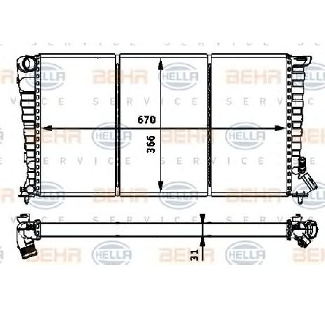 Radiator, racire motor HELLA 8MK 376 717-621 Radiator, racire motor HELLA 8MK 376 717-621