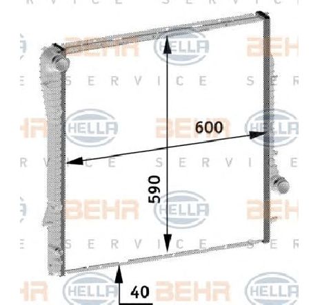 Radiator, racire motor HELLA 8MK 376 719-044 Radiator, racire motor HELLA 8MK 376 719-044