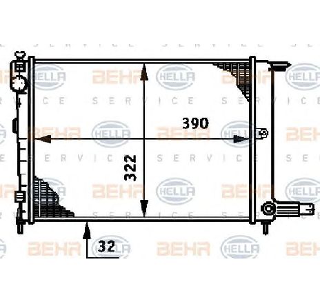 Radiator, racire motor HELLA 8MK 376 719-441 Radiator, racire motor HELLA 8MK 376 719-441