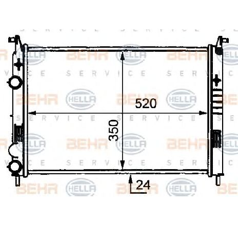 Radiator, racire motor HELLA 8MK 376 720-561</br>Piesa auto pentru Radiator racire apa/ ulei Radiator, racire motor HELLA 8MK 376 720-561</br>Piesa auto pentru Radiator racire apa/ ulei