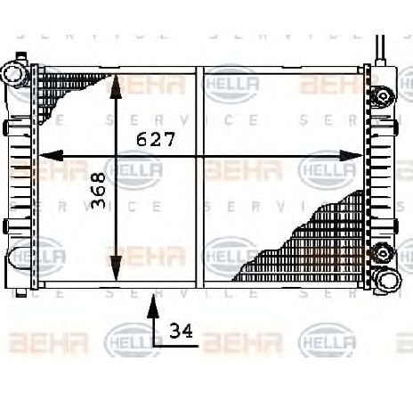 Radiator, racire motor HELLA 8MK 376 721-291 Radiator, racire motor HELLA 8MK 376 721-291