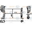 Radiator, racire motor HELLA 8MK 376 721-351