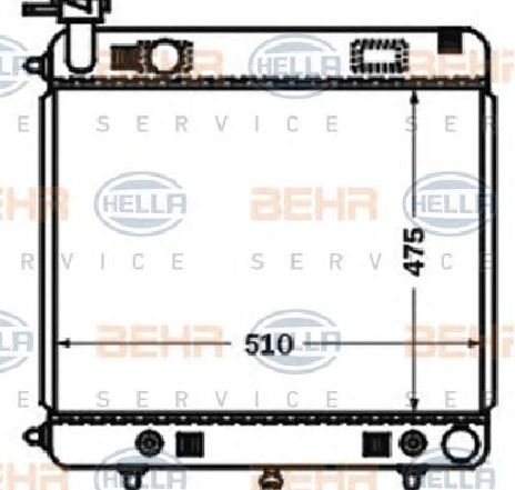 Radiator, racire motor HELLA 8MK 376 721-371 Radiator, racire motor HELLA 8MK 376 721-371