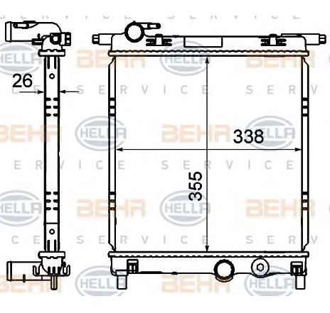 Radiator, racire motor HELLA 8MK 376 735-021</br>Piesa auto pentru Radiator racire apa/ ulei Radiator, racire motor HELLA 8MK 376 735-021</br>Piesa auto pentru Radiator racire apa/ ulei