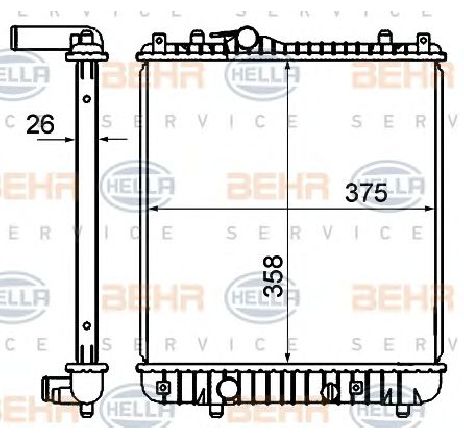 Radiator, racire motor HELLA 8MK 376 735-081</br>Piesa auto pentru Radiator racire apa/ ulei Radiator, racire motor HELLA 8MK 376 735-081</br>Piesa auto pentru Radiator racire apa/ ulei