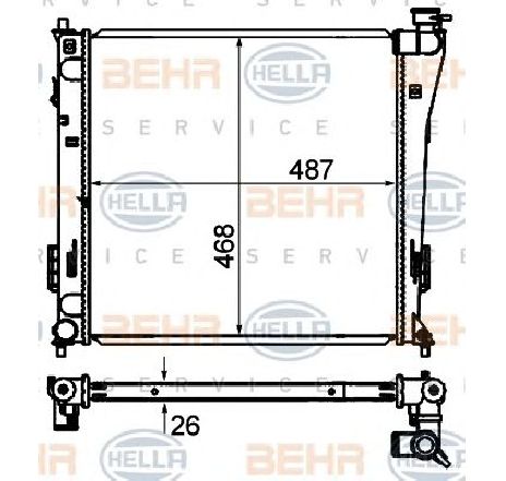 Radiator, racire motor HELLA 8MK 376 735-271 Radiator, racire motor HELLA 8MK 376 735-271