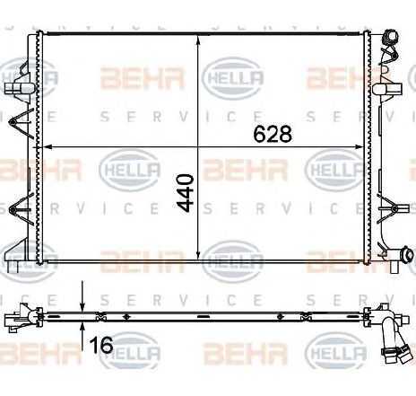 Radiator, racire motor HELLA 8MK 376 735-371 Radiator, racire motor HELLA 8MK 376 735-371