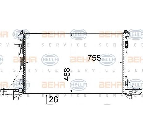 Radiator, racire motor HELLA 8MK 376 737-101 Radiator, racire motor HELLA 8MK 376 737-101