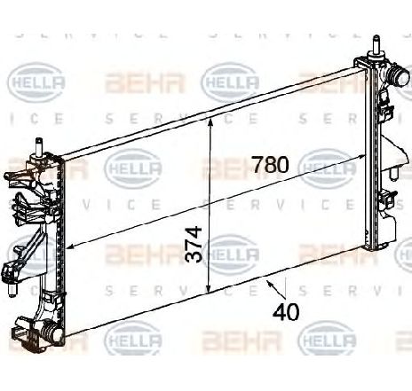 Radiator, racire motor HELLA 8MK 376 745-111 Radiator, racire motor HELLA 8MK 376 745-111