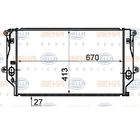 Radiator, racire motor HELLA 8MK 376 753-761 Radiator, racire motor HELLA 8MK 376 753-761
