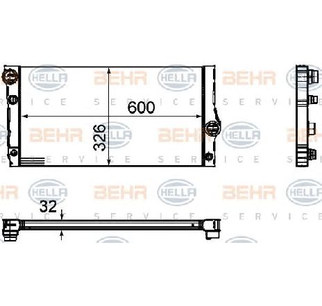 Radiator, racire motor HELLA 8MK 376 754-151 Radiator, racire motor HELLA 8MK 376 754-151