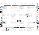 Radiator, racire motor HELLA 8MK 376 755-281