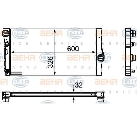 Radiator, racire motor HELLA 8MK 376 755-371 Radiator, racire motor HELLA 8MK 376 755-371