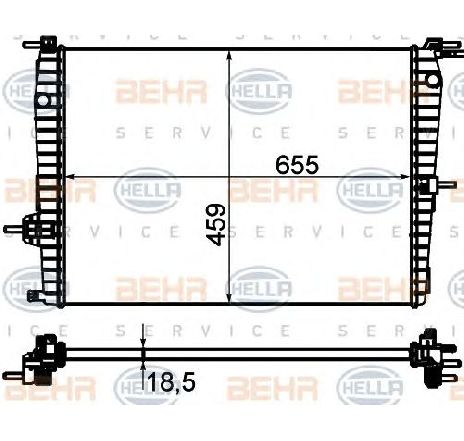 Radiator, racire motor HELLA 8MK 376 756-591 Radiator, racire motor HELLA 8MK 376 756-591