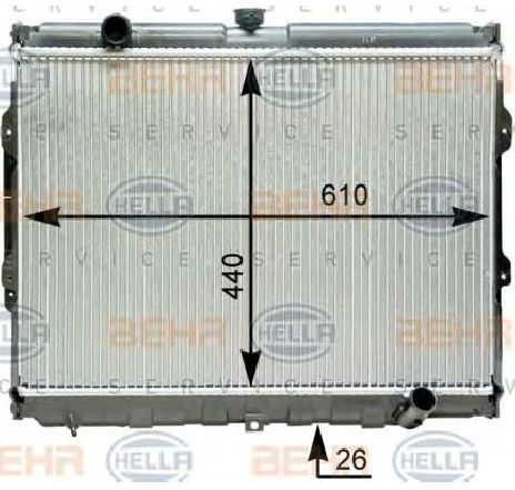 Radiator, racire motor HELLA 8MK 376 762-261 Radiator, racire motor HELLA 8MK 376 762-261