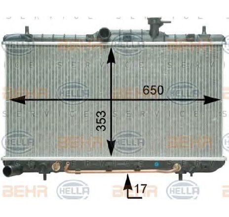 Radiator, racire motor HELLA 8MK 376 762-771 Radiator, racire motor HELLA 8MK 376 762-771