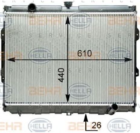 Radiator, racire motor HELLA 8MK 376 763-311 Radiator, racire motor HELLA 8MK 376 763-311