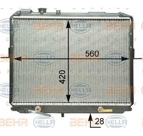 Radiator, racire motor HELLA 8MK 376 763-661 Radiator, racire motor HELLA 8MK 376 763-661