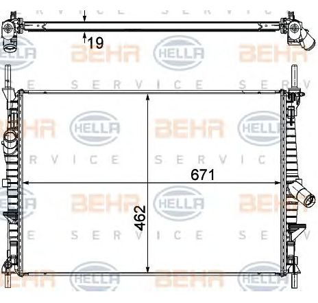 Radiator, racire motor HELLA 8MK 376 764-501 Radiator, racire motor HELLA 8MK 376 764-501