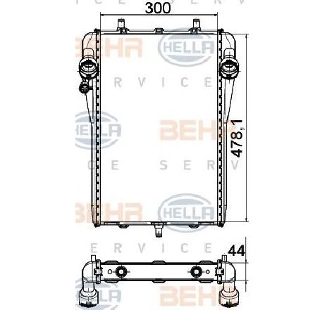 Radiator, racire motor HELLA 8MK 376 765-141 Radiator, racire motor HELLA 8MK 376 765-141