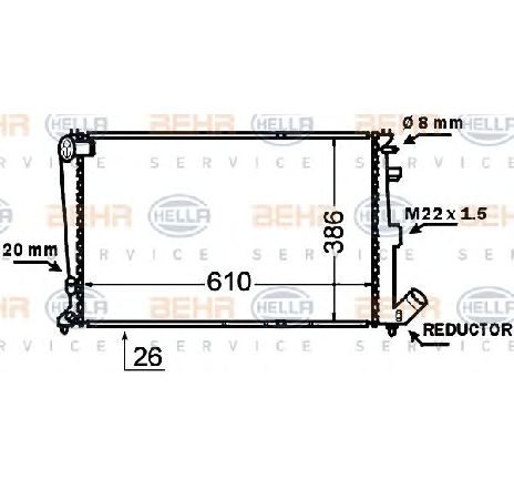 Radiator, racire motor HELLA 8MK 376 766-721 Radiator, racire motor HELLA 8MK 376 766-721