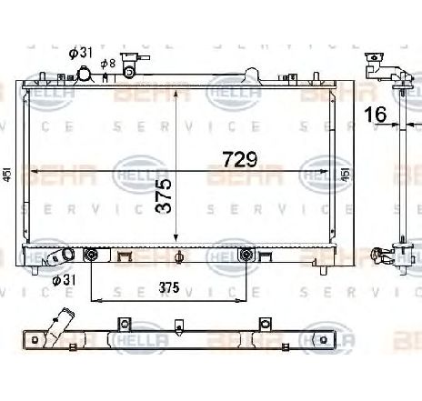 Radiator, racire motor HELLA 8MK 376 790-381</br>Piesa auto pentru Radiator racire apa/ ulei Radiator, racire motor HELLA 8MK 376 790-381</br>Piesa auto pentru Radiator racire apa/ ulei