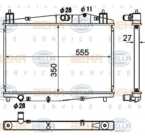 Radiator, racire motor HELLA 8MK 376 790-401</br>Piesa auto pentru Radiator racire apa/ ulei Radiator, racire motor HELLA 8MK 376 790-401</br>Piesa auto pentru Radiator racire apa/ ulei
