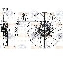 Ventilator, radiator HELLA 8MV 376 757-311</br>Piesa auto pentru Sistem de racire motor
