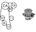 Set pompa apa + curea dintata AIRTEX WPK-158101</br>Piesa auto pentru Curea distributie/ Set