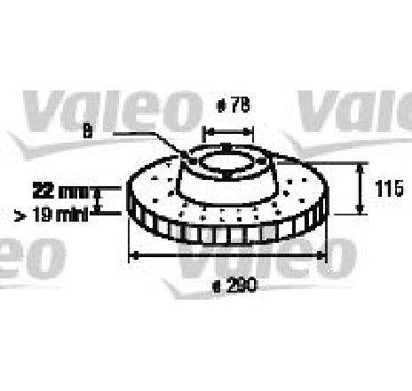 Disc frana VALEO 187061 Disc frana VALEO 187061