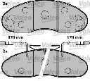 Set placute frana,frana disc VALEO 541652