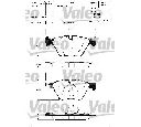Set placute frana,frana disc VALEO 598640