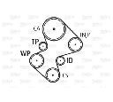 Set pompa apa + curea dintata VALEO 614531</br>Piesa auto pentru Curea distributie / Rola de tensionare / Rola de ghidare