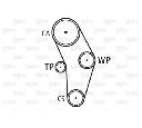 Set pompa apa + curea dintata VALEO 614543</br>Piesa auto pentru Curea distributie / Rola de tensionare / Rola de ghidare